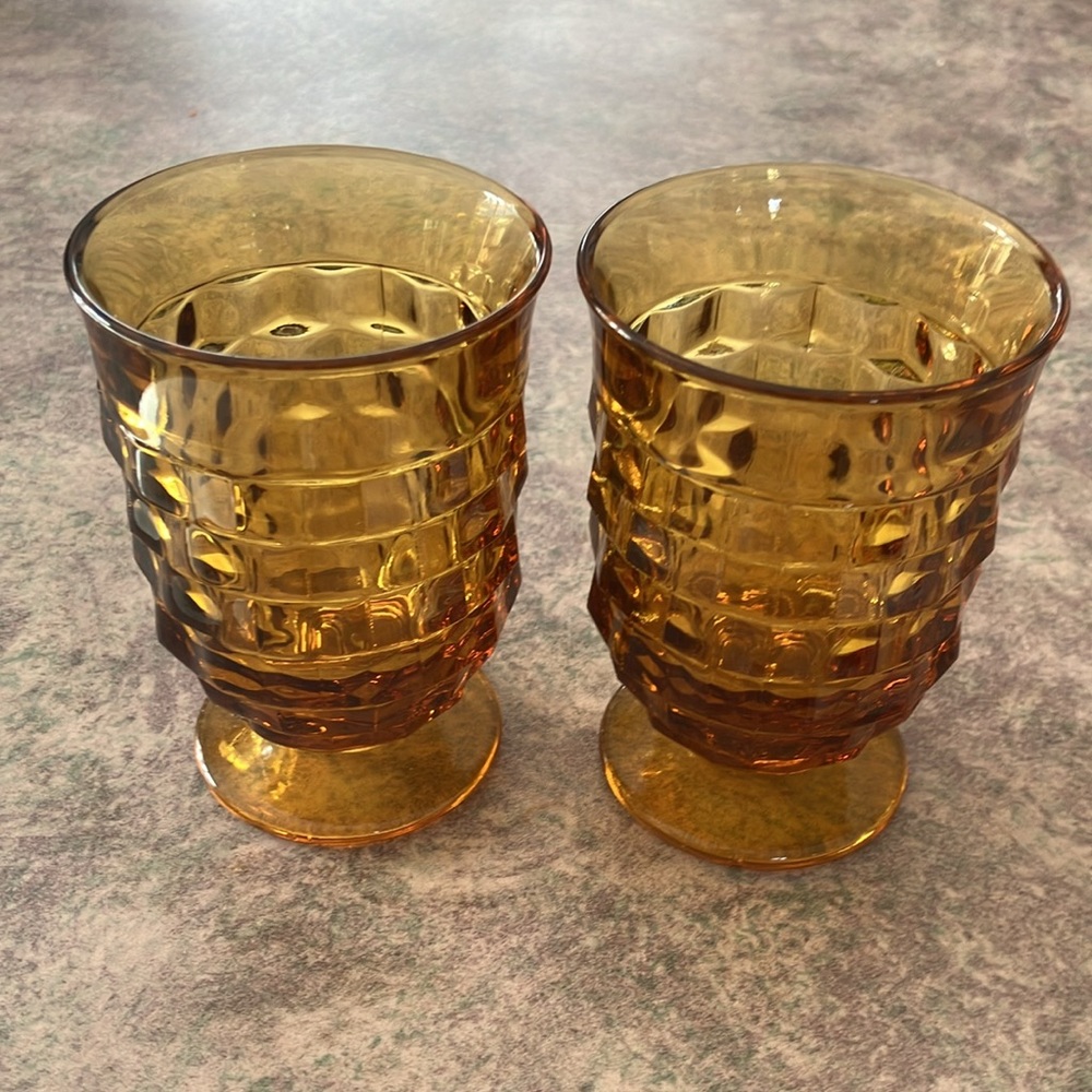 Vintage MCM Whitehall by Colony Pair of Juice Glasses